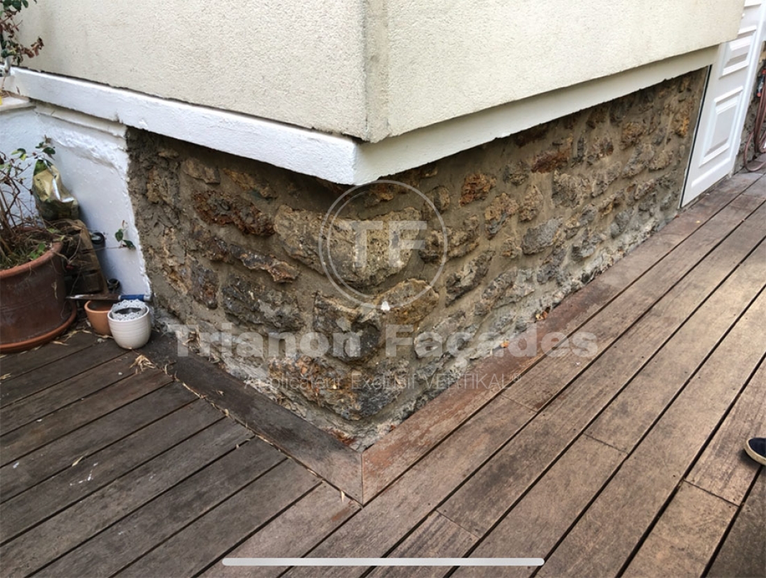 Fondations en pierre, Trianon Façades.