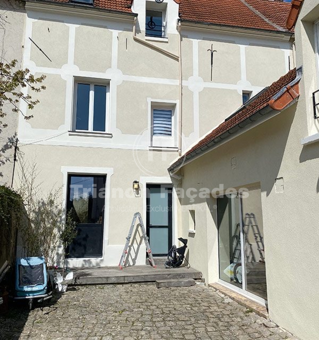 Maison en rénovation, échelle, Trianon Façades.